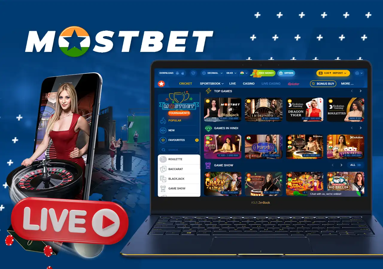 Play your favorite table games with real dealers at a live casino.